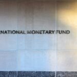 Signage at the International Monetary Fund headquarters in Washington, D.C.