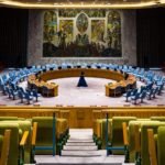 US France UN Security Council walkout: Empty United Nations Security Council chamber at UN Headquarters in New York